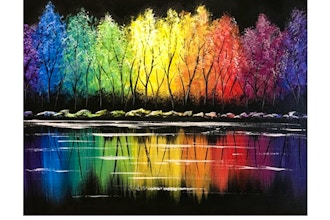 Paint Nite: Rainbow Forest Reflections